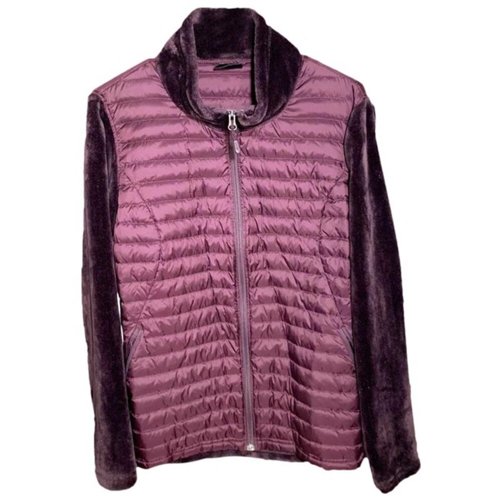 Women's Puffer Winter Jacket Burgundy Color Size XL